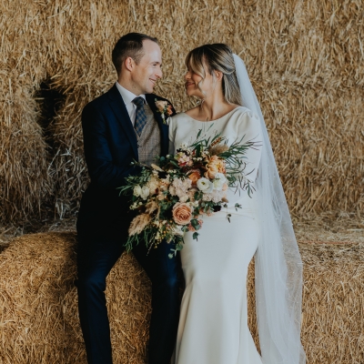 Romantic and Rustic Autumn Blooms at this Beautiful Barn Wedding 