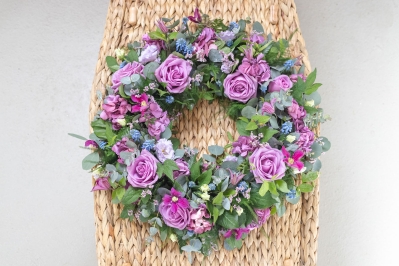 Lilac and blue wreath
