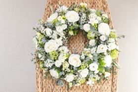 White and green Wreath